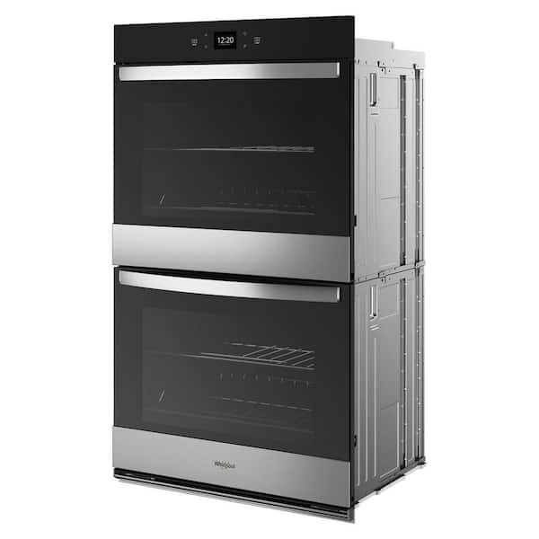 Whirlpool 27 in. Double Electric Wall Oven With Convection Self Cleaning in Fingerprint Resistant Stainless Steel WOED5027LZ The Home Depot