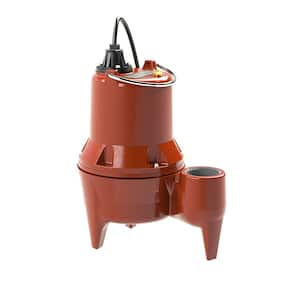 LE40-Series 4/10 HP Manual Submersible Sewage Effluent Pump with 10 ft. Cord