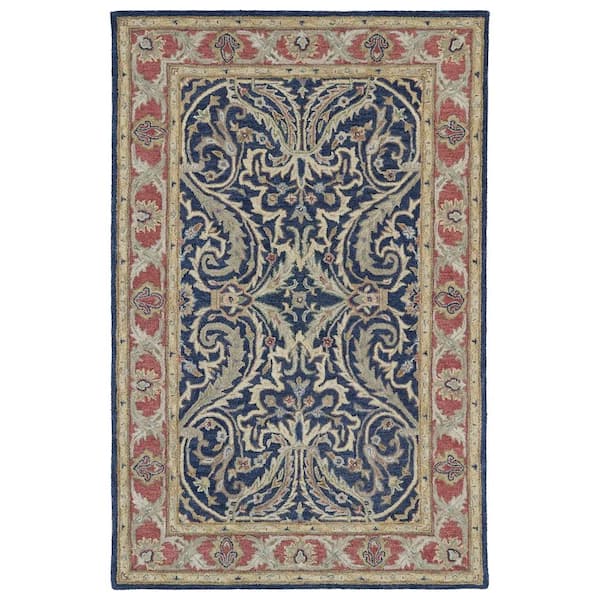 Kaleen Solomon Tyre Blue 5 ft. x 8 ft. Area Rug