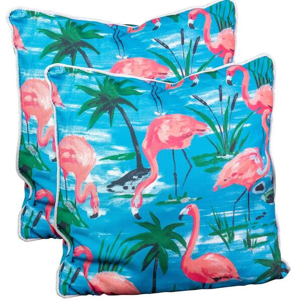 flamingo throw pillow