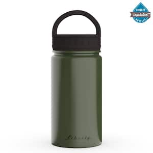 12 oz. Crocodile Green Insulated Stainless Steel Water Bottle with D-Ring Lid