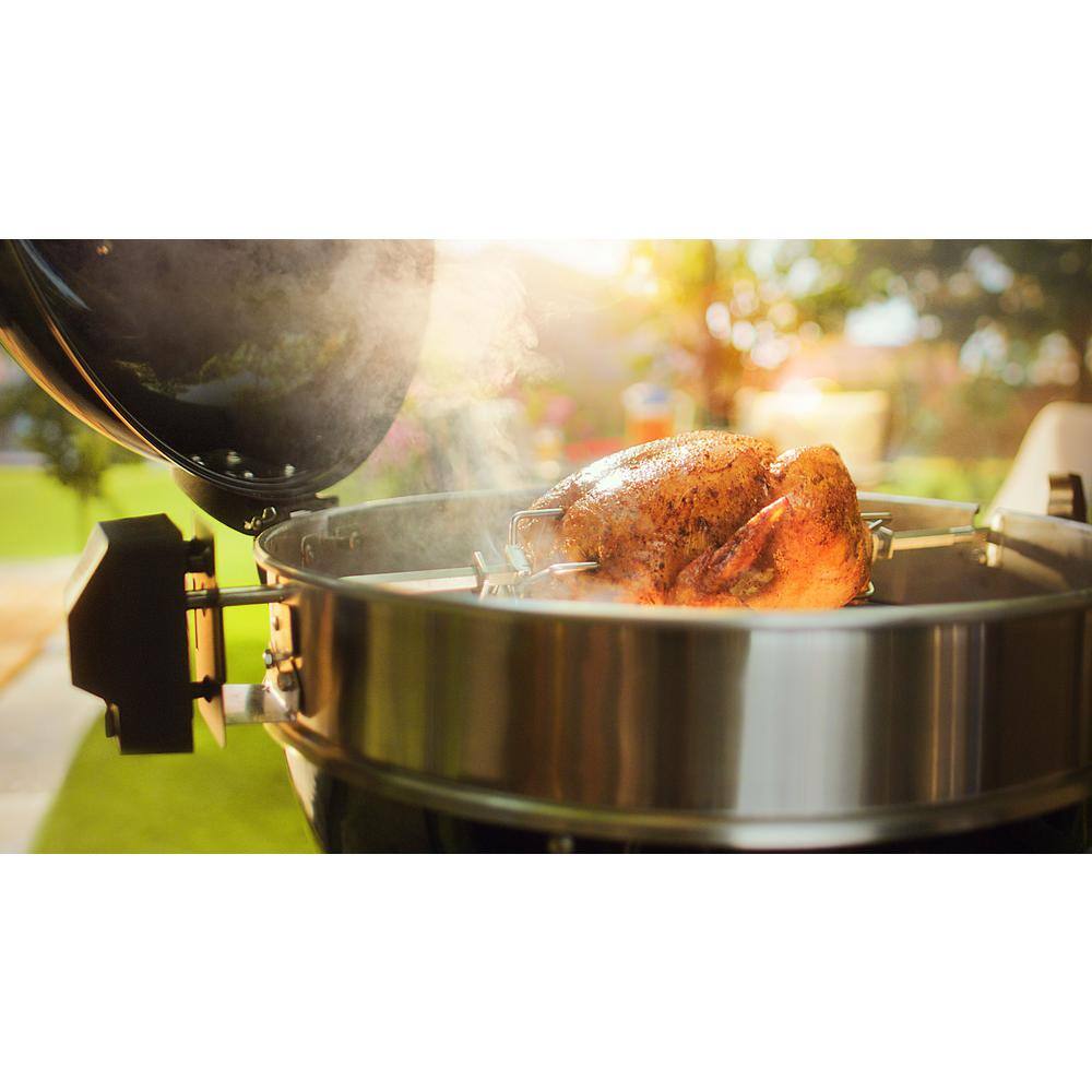 Heavy Duty Stainless Steel Rotisserie Kit for Charcoal Grills