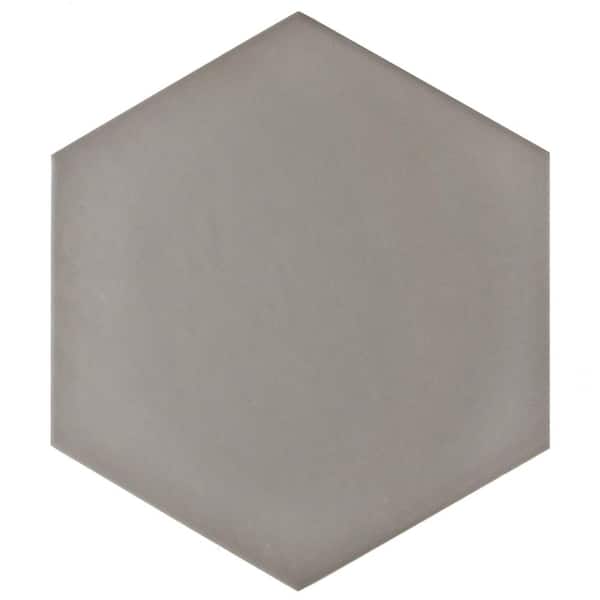 Hexatile Matte Gris 7 in. x 8 in. Porcelain Floor and Wall Tile (7.67 sq. ft. / Pack)
