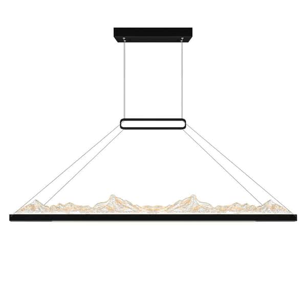 Himalayas 1-Light Integrated LED Black Chandelier
