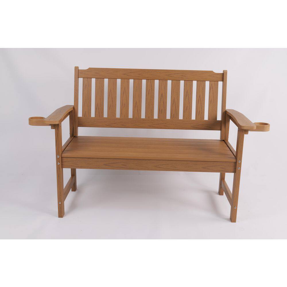 "50.59"" Brown Teak Wood Outdoor Beach Chair with Cup holders" price history on PriceWatchPro