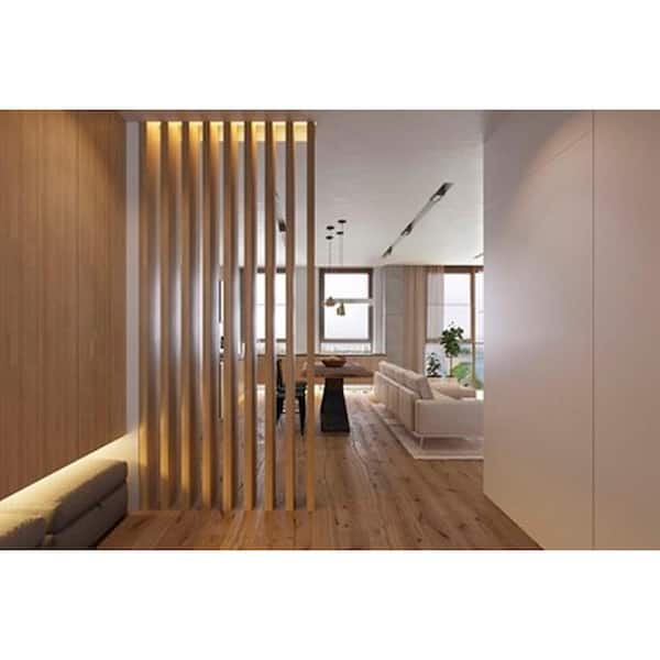 Chestnut Slat Wood Room Dividers, Wall Partition (WPC