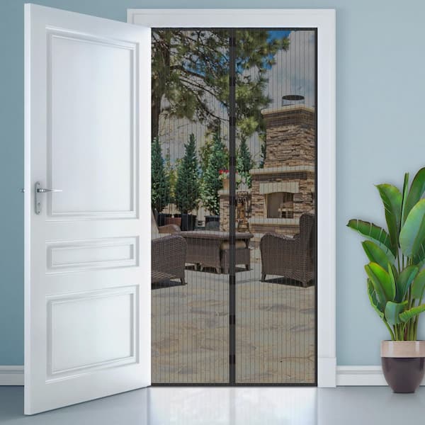 38 in. x 80 in. Magnetic Screen Door with Heavy Duty Magnets and Mesh Curtain