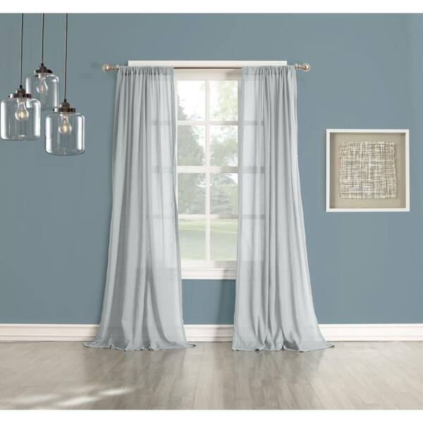 LICHTENBERG Sheer No. 918 Millennial Henderson Gray Cotton Gauze Curtain Panel