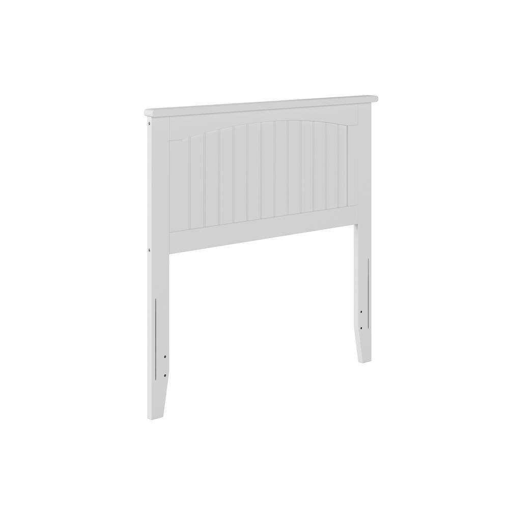 Nantucket Twin White Rubberwood Coastal Headboard