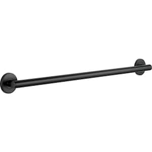 Contemporary 36 in. x 1-1/4 in. Concealed Screw ADA-Compliant Decorative Grab Bar in Matte Black