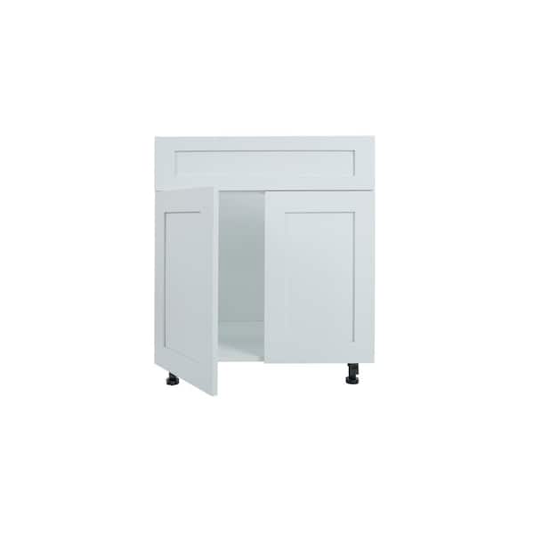 Cambridge Everest 36 in. W x 24 in. D x 34.5 in. H Ready to Assemble Shaker Base Kitchen Cabinet in White