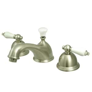 Restoration 8 in. Widespread 2-Handle Bathroom Faucet in Brushed Nickel