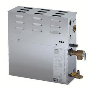4.5kW Steam Bath Generator with Steam Start Control and Steam Head in Polished Chrome