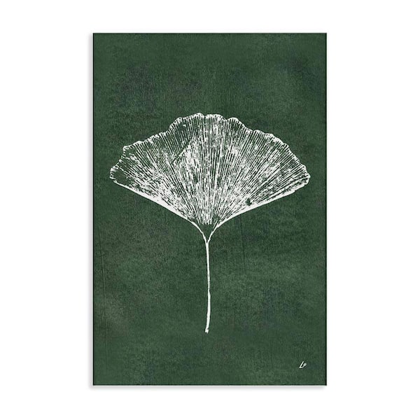 Stupell Industries Ginkgo Impression on Green by Lydia Orange Unframed Nature Graphic Art Print 30 in. x 20 in.