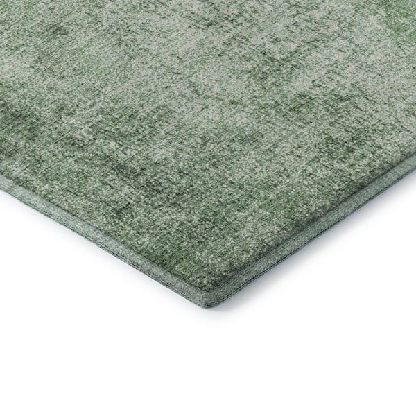 Mayfield Premium Machine Washable Abstract AMF1903 Green 5 ft. x 7 ft. 6 in. Area Rug