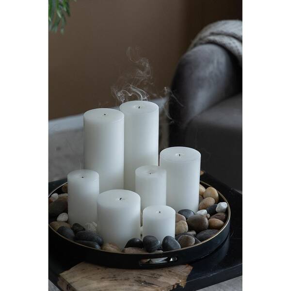 4 in. W x 6 in. H White Unscented Soy Wax Candle (2-Pack) for Any