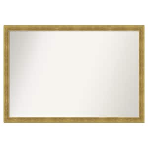 Angled Gold 49.25 in. x 34.25 in. Custom Non-Beveled Matte Wood Framed Bathroom Vanity Wall Mirror