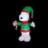 Gemmy 3.5 ft. LED Snoopy with Candy Cane Inflatable 23GM81705 - The Home  Depot