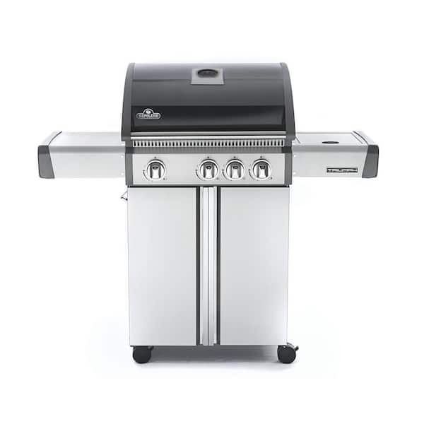 NAPOLEON Triumph 410 4-Burner Propane Gas Grill in Stainless Steel / Black