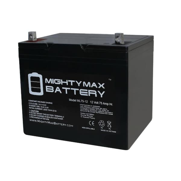 MIGHTY MAX BATTERY 12V 75Ah SLA Battery Replacement for Leoch LPC12-75