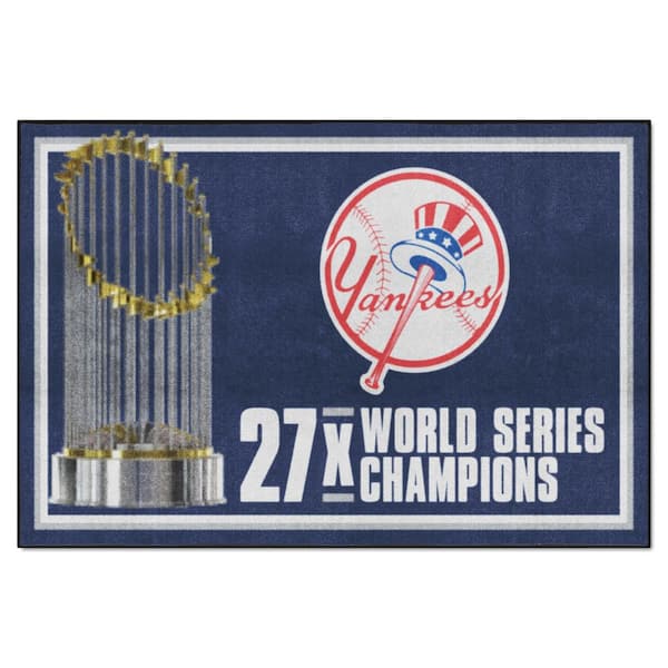 FANMATS New York Yankees Blue Dynasty 5 ft. x 8 ft. Plush Area Rug