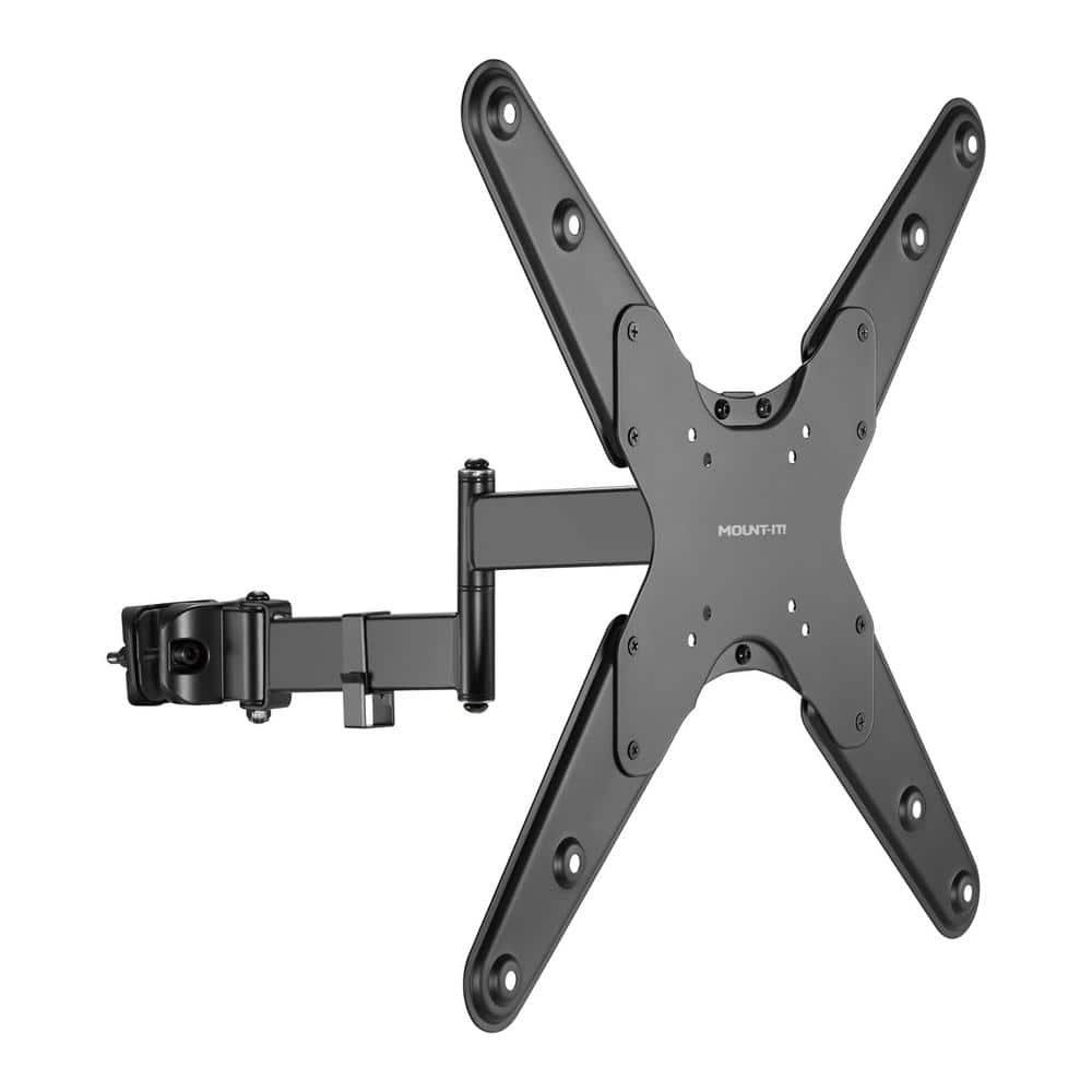 Mount-It! Black Steel Full Motion TV Pole Mount for 32-55 Inch Screens
