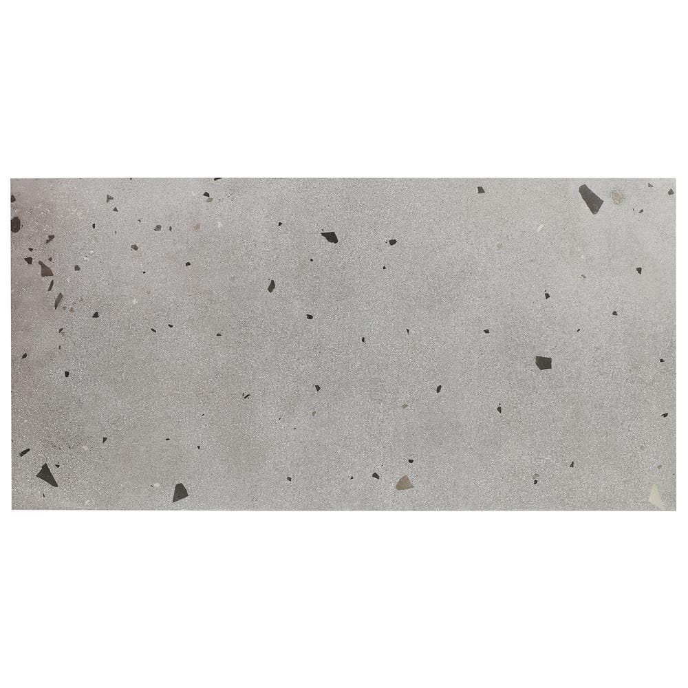Ivy Hill Tile Bryant Smoke Gray 8 in. x 0.39 in. Matte Porcelain Cement ...