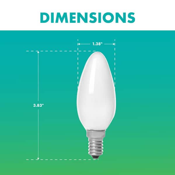 E14 LED Bulb Dimmable 40W Equivalent 3000K Soft White, E14 European  Candelabra Base Light Bulbs, Clear Glass Torpedo Shape, 6 Pack