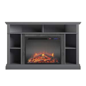Parlor 47.625 in. Electric Corner Fireplace for TVs up to 50 in. in Graphite Gray