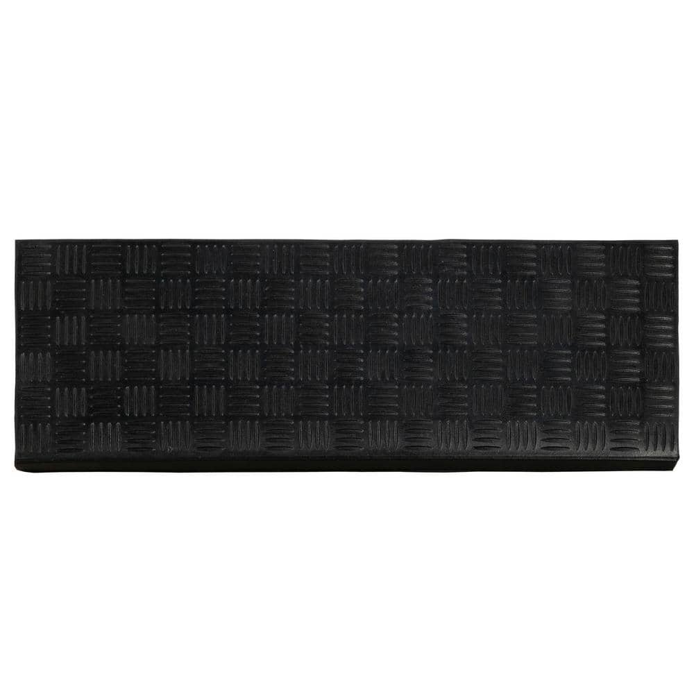 Black Rubber Non-Slip Indoor Outdoor Stair Treads, Set of 5