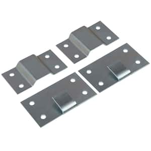 Galvanized Steel Hook and Eye Seawall Brackets Set for Attaching Boat Dock Systems to Seawalls or Other Bulkheads