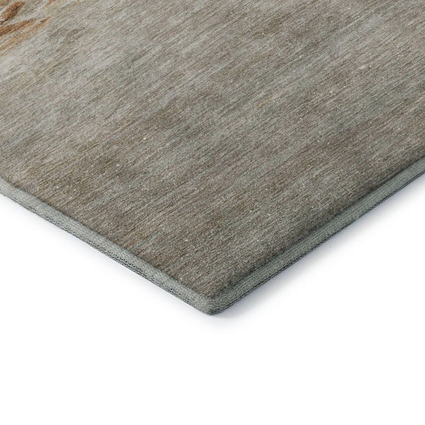Mayfield Premium Machine Washable Abstract AMF2084 Taupe 10 ft. x 14 ft. Area Rug