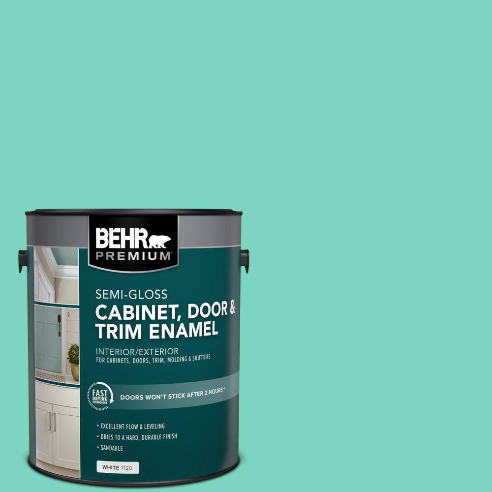 1 gal. #P430-3 Green Parakeet Semi-Gloss Enamel Interior/Exterior Cabinet, Door & Trim Paint price history on PriceWatchPro