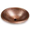 Monarch Abode In Hand Hammered Oval Drop In Bathroom Sink In Pure Copper The Home Depot