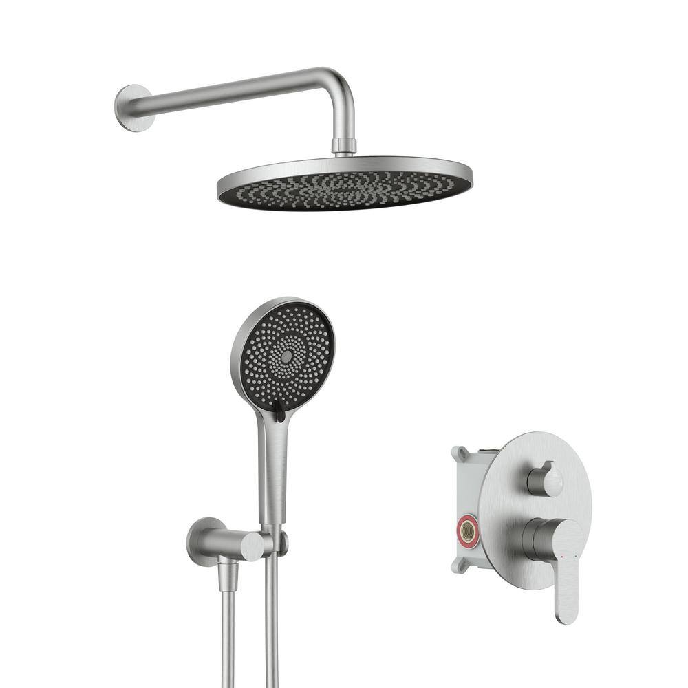 Single Handle 2-Spray Shower Faucet 1.8 GPM with Drip Free, Anti Scald with Hand Shower in. Brushed Nickel price history on PriceWatchPro