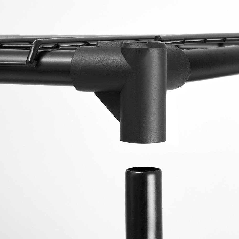 Black 3-Tier Heavy-Duty Steel Storage Shelf