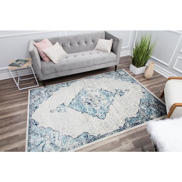 Hailey Bluebonnet Multi-Colored 8 ft. x 10 ft. Area Rug