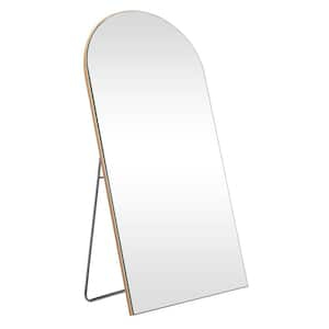 28 in. W x 71 in. H Large Metal Gold Standing Mirror Arched Full Length Mirror Framed Wall Mounted Dressing Mirror