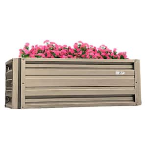 24 inch by 48 inch Rectangle Clay Metal Planter Box