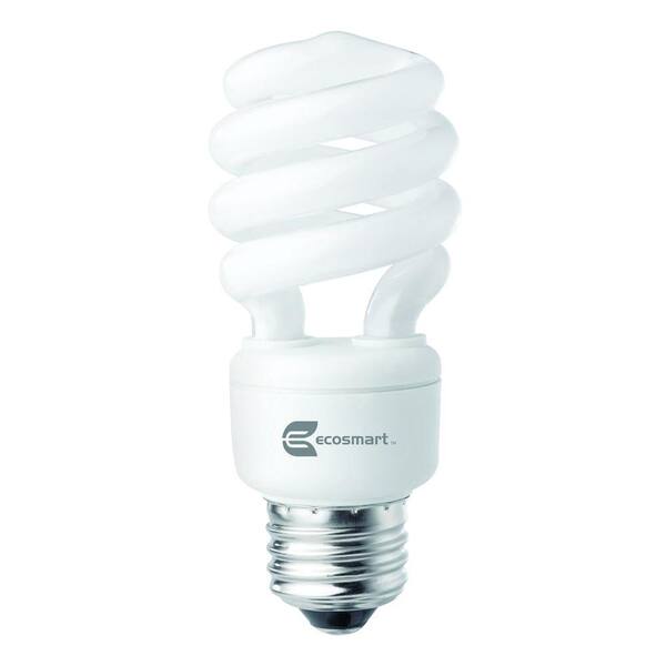 EcoSmart 60W Equivalent Daylight  Spiral CFL Light Bulb (8-Pack)