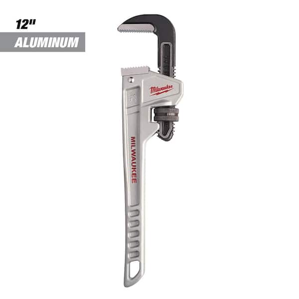 Milwaukee 12 in. Aluminum Pipe Wrench 48-22-7212 - The Home Depot