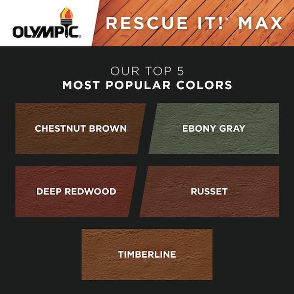 Olympic - Rescue It 5 gal. SC-1026 Deep Charcoal Solid Exterior Deck Resurfacer and Primer with Sealer