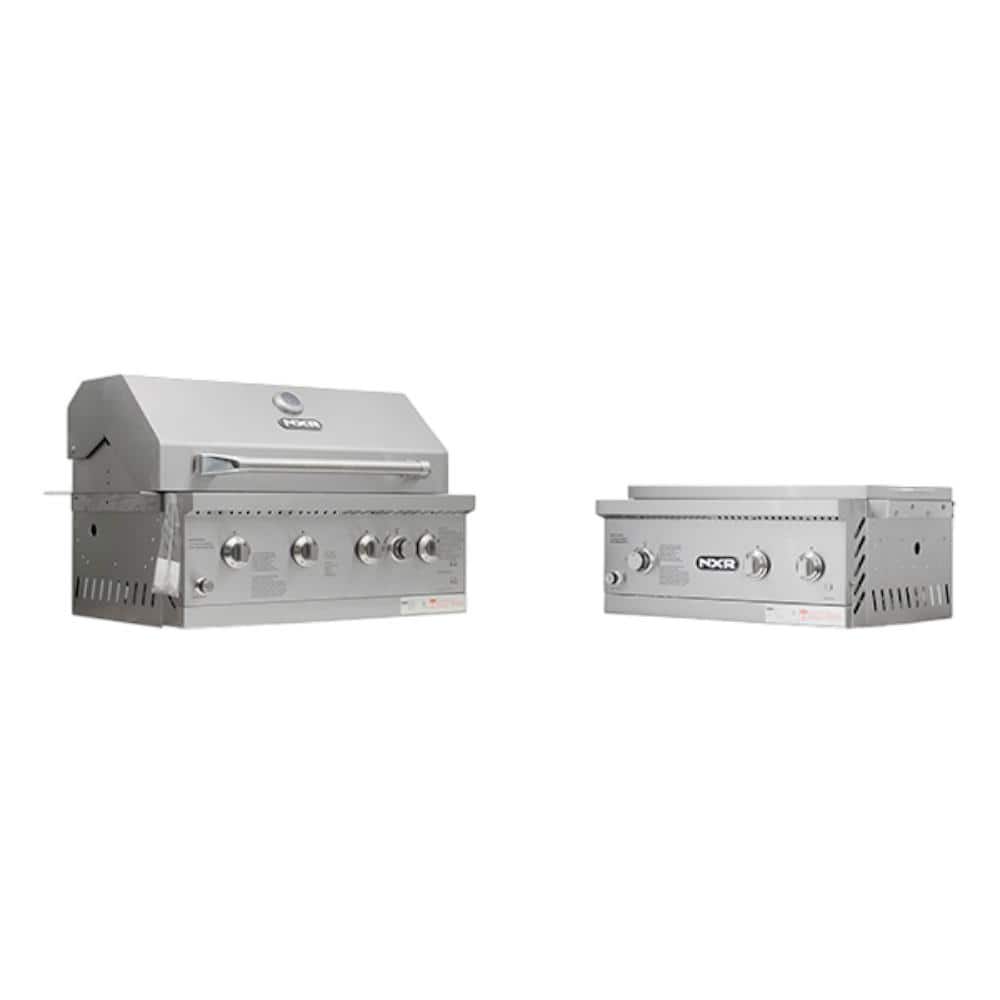 31" Stainless Steel Built-In Natural Gas Grill with Infrared Rotisserie and Side Burner
