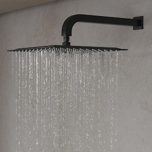 ZenithRain Shower System 8-Spray 12 and 12 in. Dual Ceiling Mount Fixed and Handheld Shower Head 2.5 GPM in Matte Black