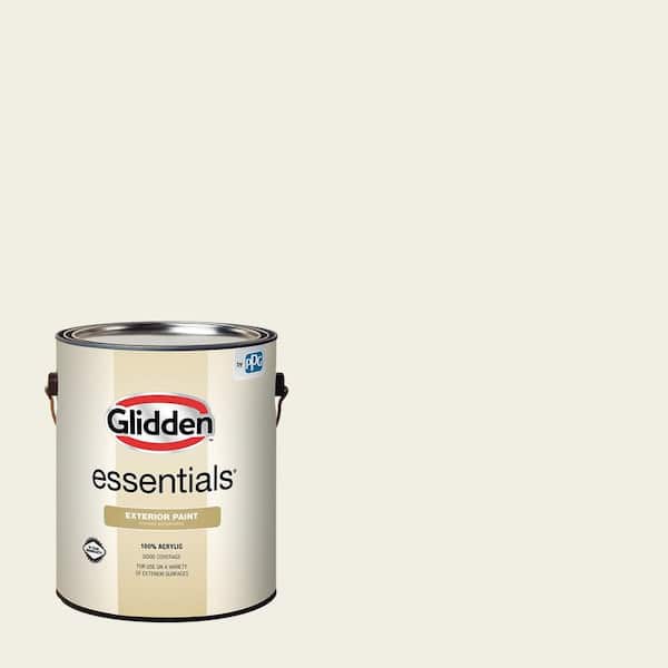 Glidden Essentials 1 gal. PPG1020-1 Atrium White Semi-Gloss Exterior Paint