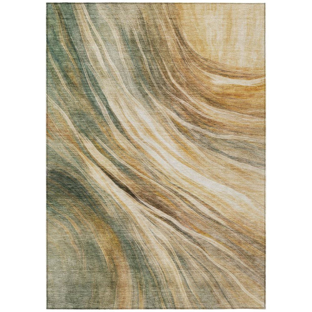 Chantille Machine Washable Indoor/Outdoor Abstract ACN2877 Green 5 ft. x 7 ft. 6 in. Area Rug price history on PriceWatchPro