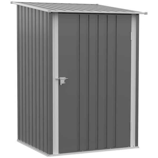 Gray 3.3 ft. W x 3.4 ft. D Metal Shed with 2 Vents and Lockable Door (11.2 sq. ft. )