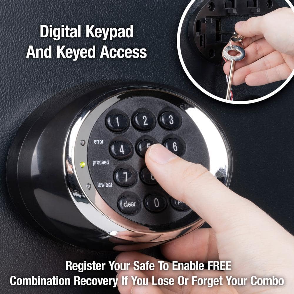 Black Digital Fireproof Waterproof Safe with Keypad Lock