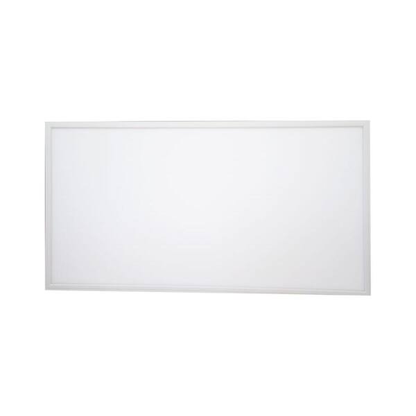 QIAYA 2 ft. x 4 ft. White LED Edge-Lit Flat Panel Dimmable Flushmount (Set of 2)