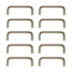 (10-Pack) Livingston Collection 3 in. (76 mm) Brushed Nickel Functional Round Cabinet Bar Pull